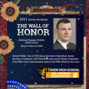 Harland Eugene Priddle (1930-2023) Haven Class of 1948