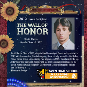 David Harris. Haven Class of 1977